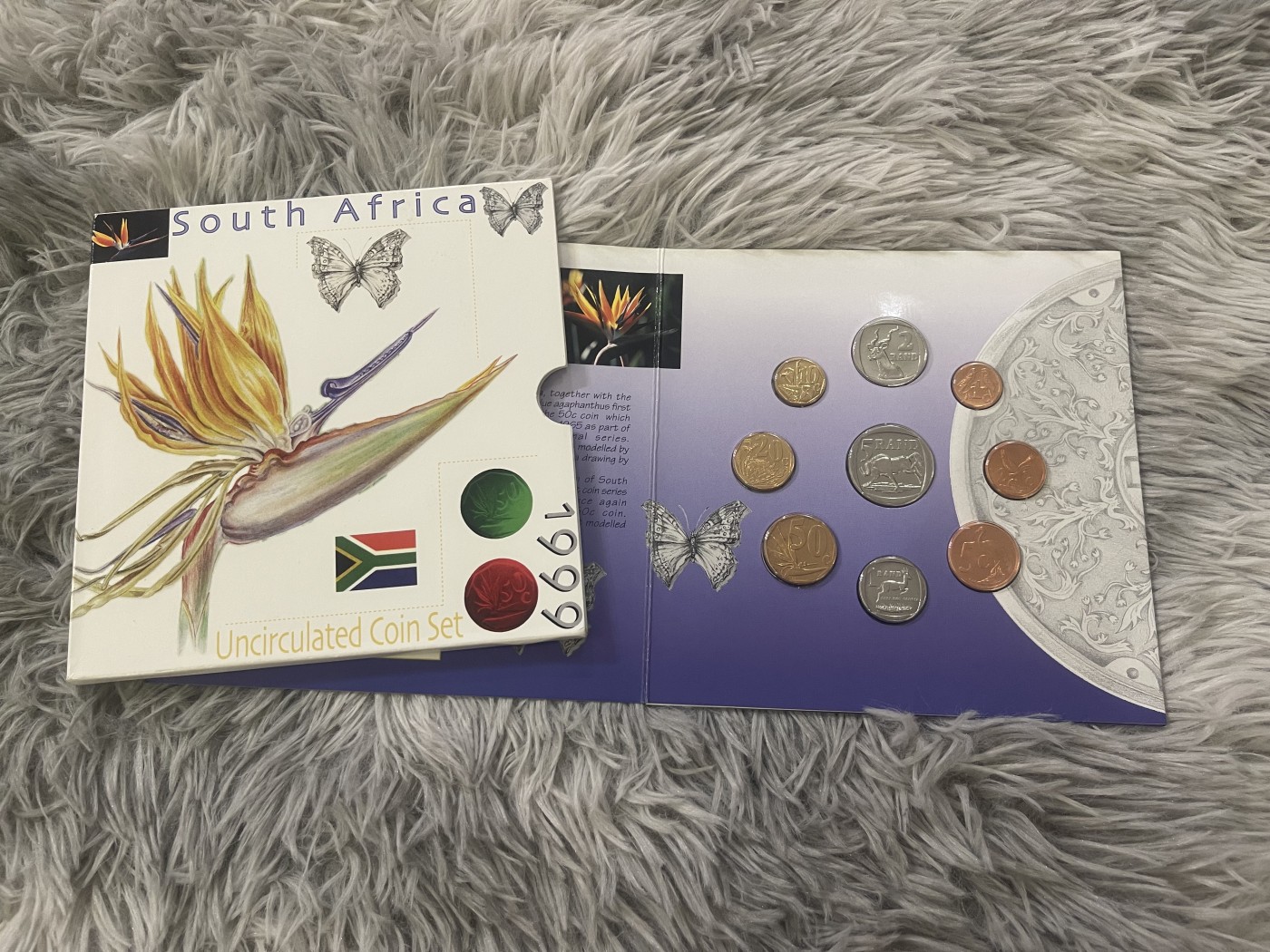 【币观天下】第2期钱币低佣金秒杀专场全场三件以上包邮 南非1999年官方套币 原包装