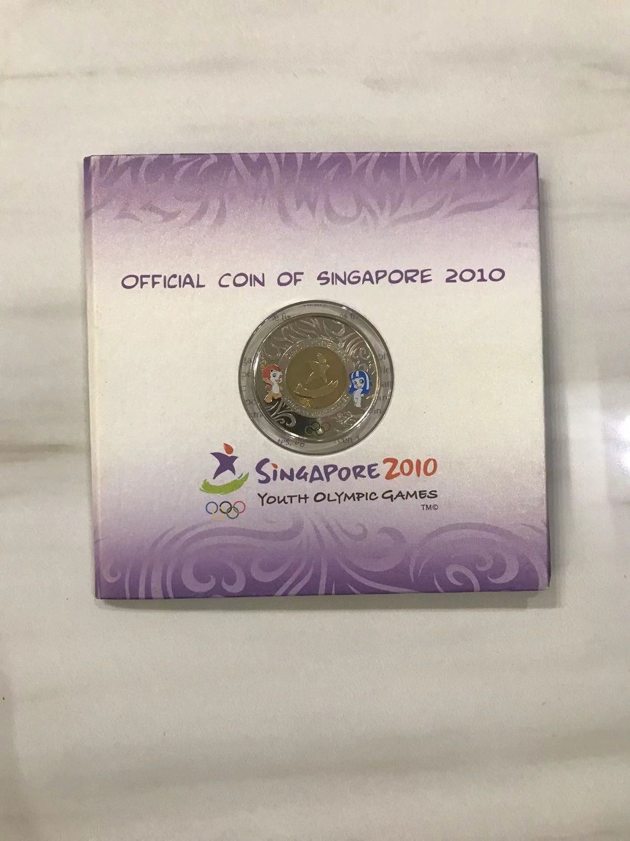 【币观天下】第2期钱币低佣金秒杀专场全场三件以上包邮 新加坡2010年青奥会双色$2纪念币  原包装