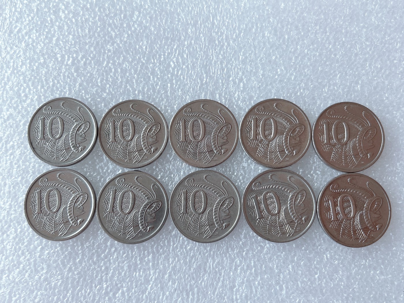 全场一元起拍 世界散币、银币专场 第53期 澳大利亚10分硬币 10枚 三个头像版