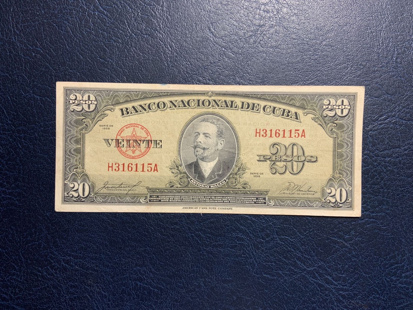 收藏联盟Quantum Auction 第316期拍卖  古巴1958年20比索 品相如图