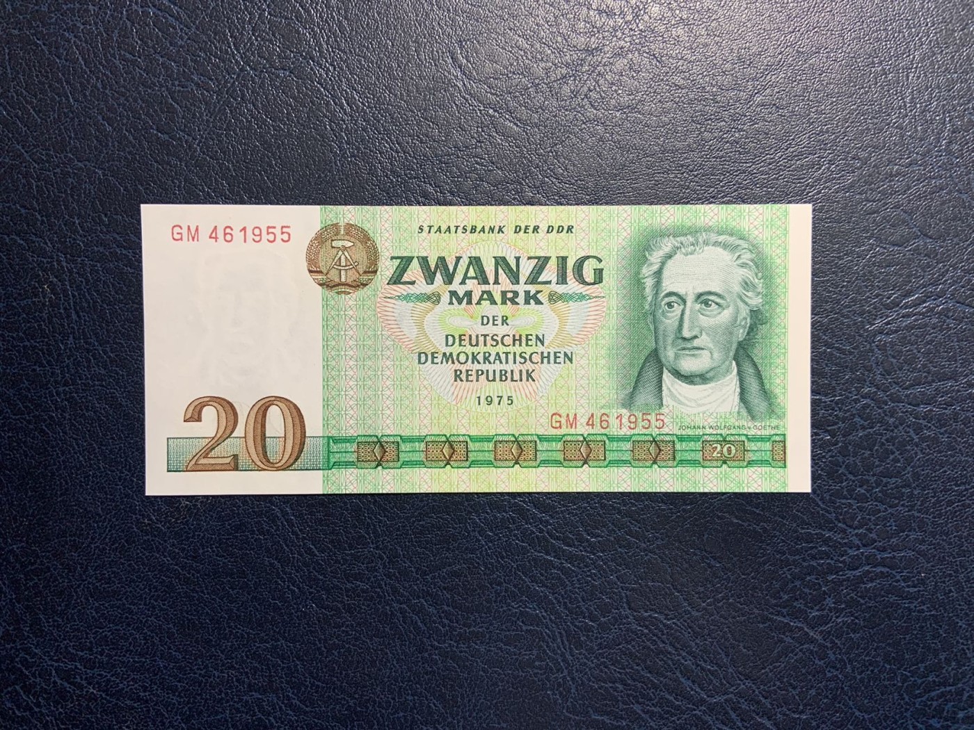 收藏联盟Quantum Auction 第316期拍卖  东德1975年20马克 品相全新UNC