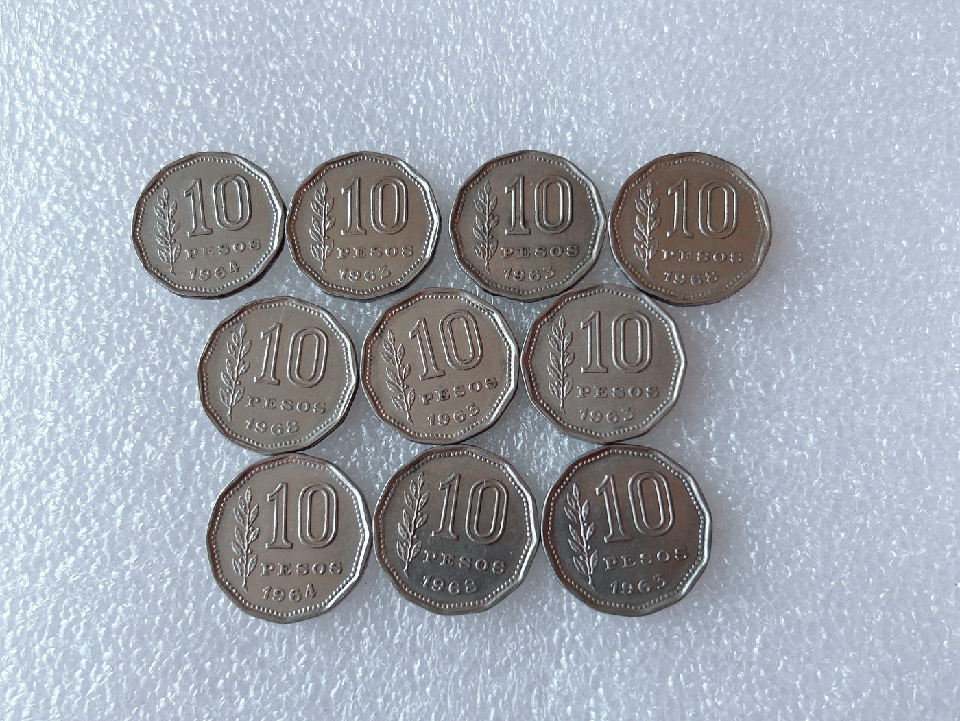 全场一元起拍 世界散币、银币专场 第53期 阿根廷60年代10比索镍币 10枚