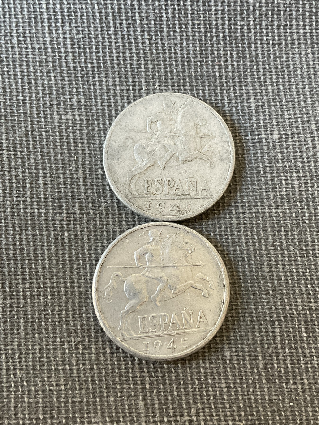 外国章牌首场2024-1-7 西班牙1941/1945硬币
