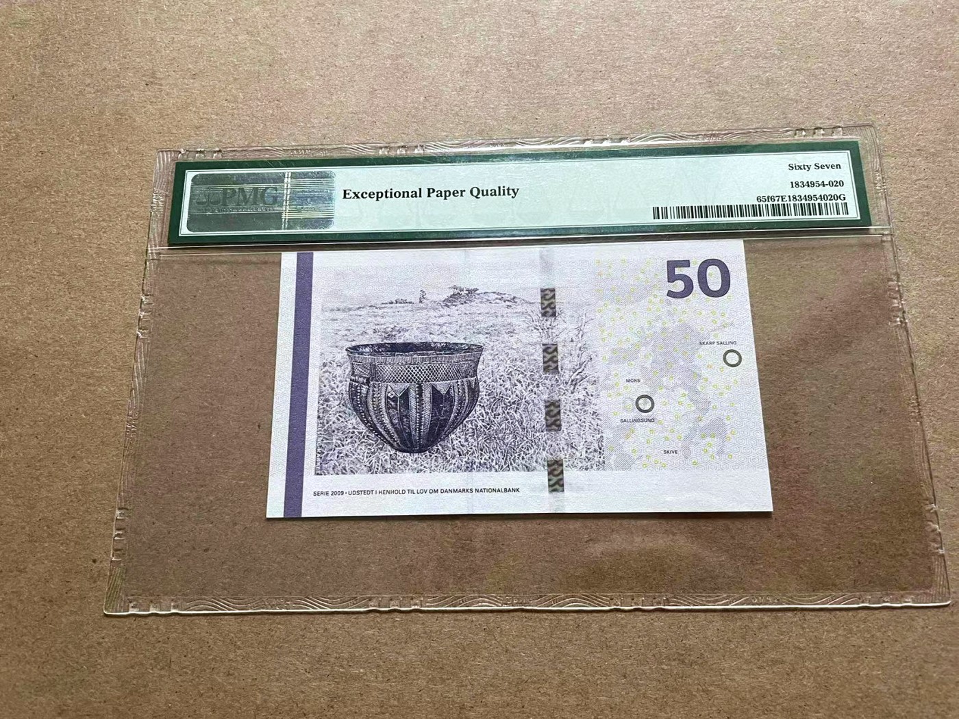【Blue Auction】✨世界纸币精拍第415期——北欧&中欧专场 【无47】丹麦 2013年50克朗 PMG67EPQ 