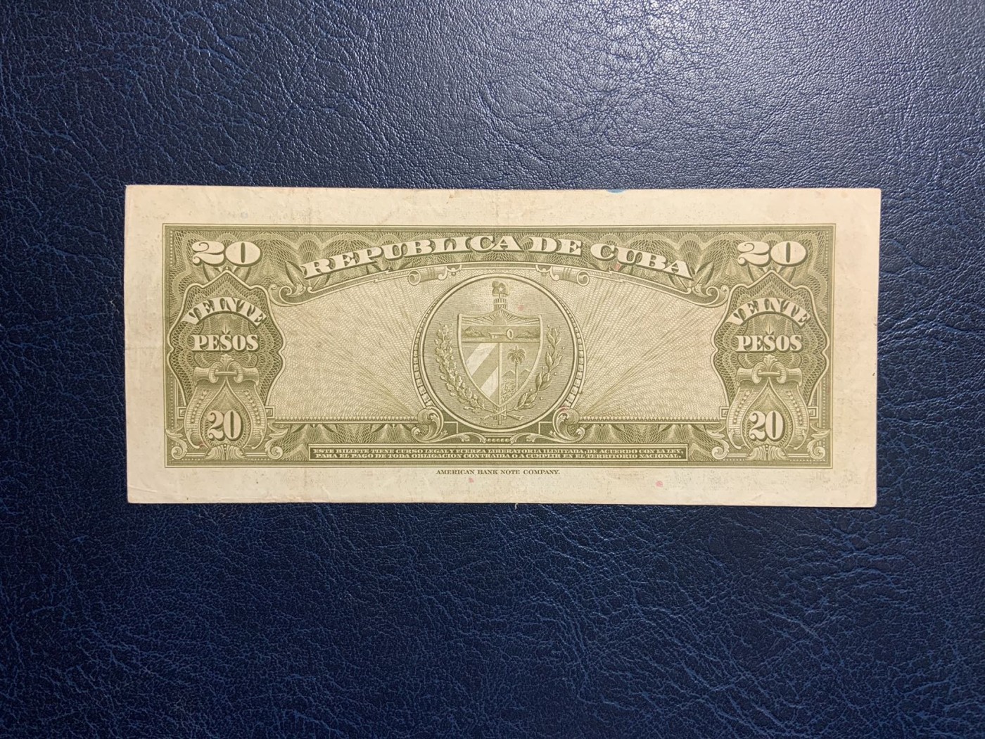 收藏联盟Quantum Auction 第316期拍卖  古巴1958年20比索 品相如图