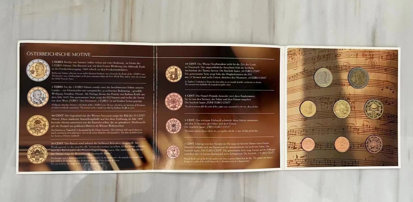 【币观天下】第2期钱币低佣金秒杀专场全场三件以上包邮 奥地利2003年官方套币 