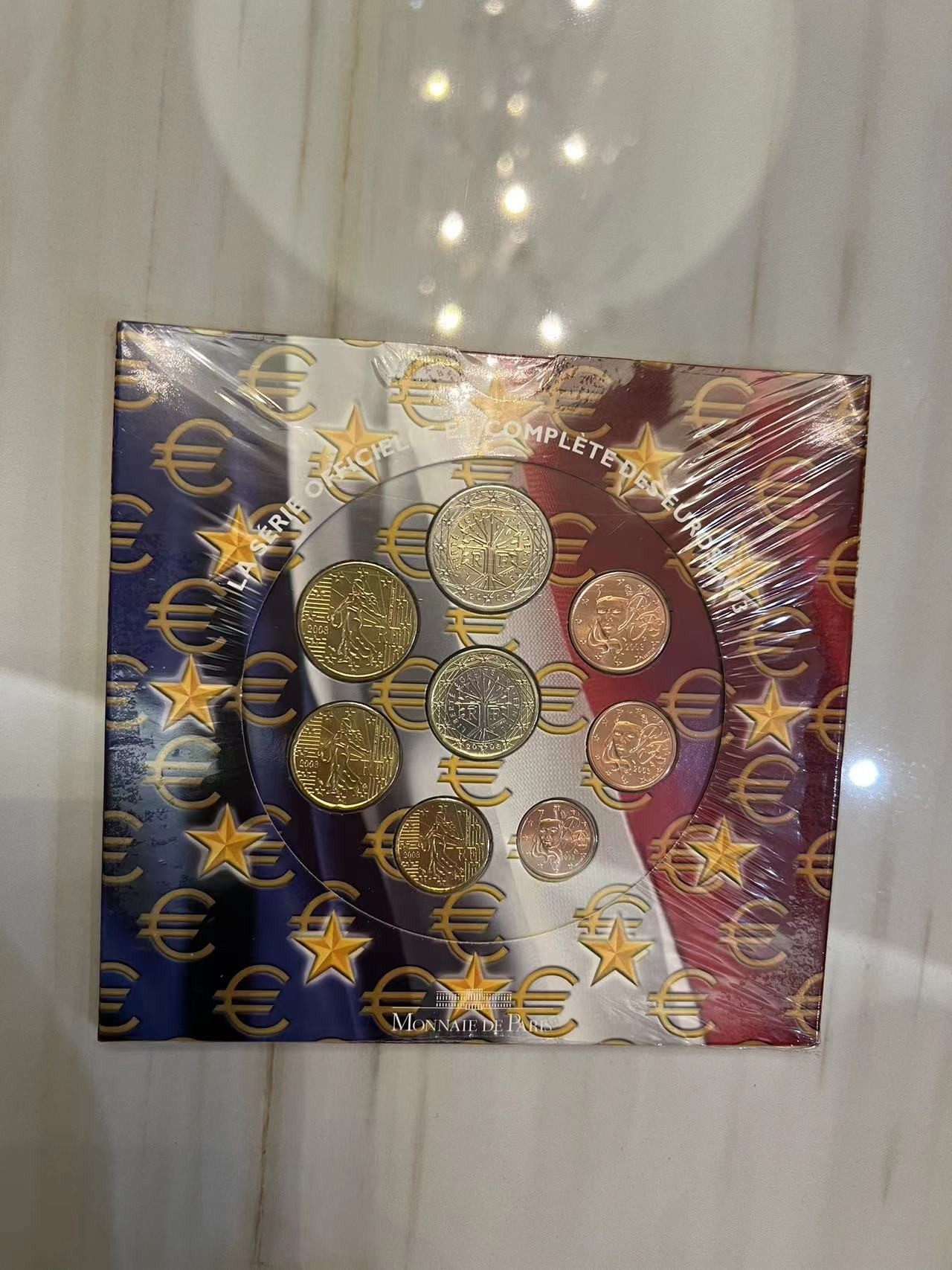 【币观天下】第2期钱币低佣金秒杀专场全场三件以上包邮 法国2003年欧元官方套币 原塑封 