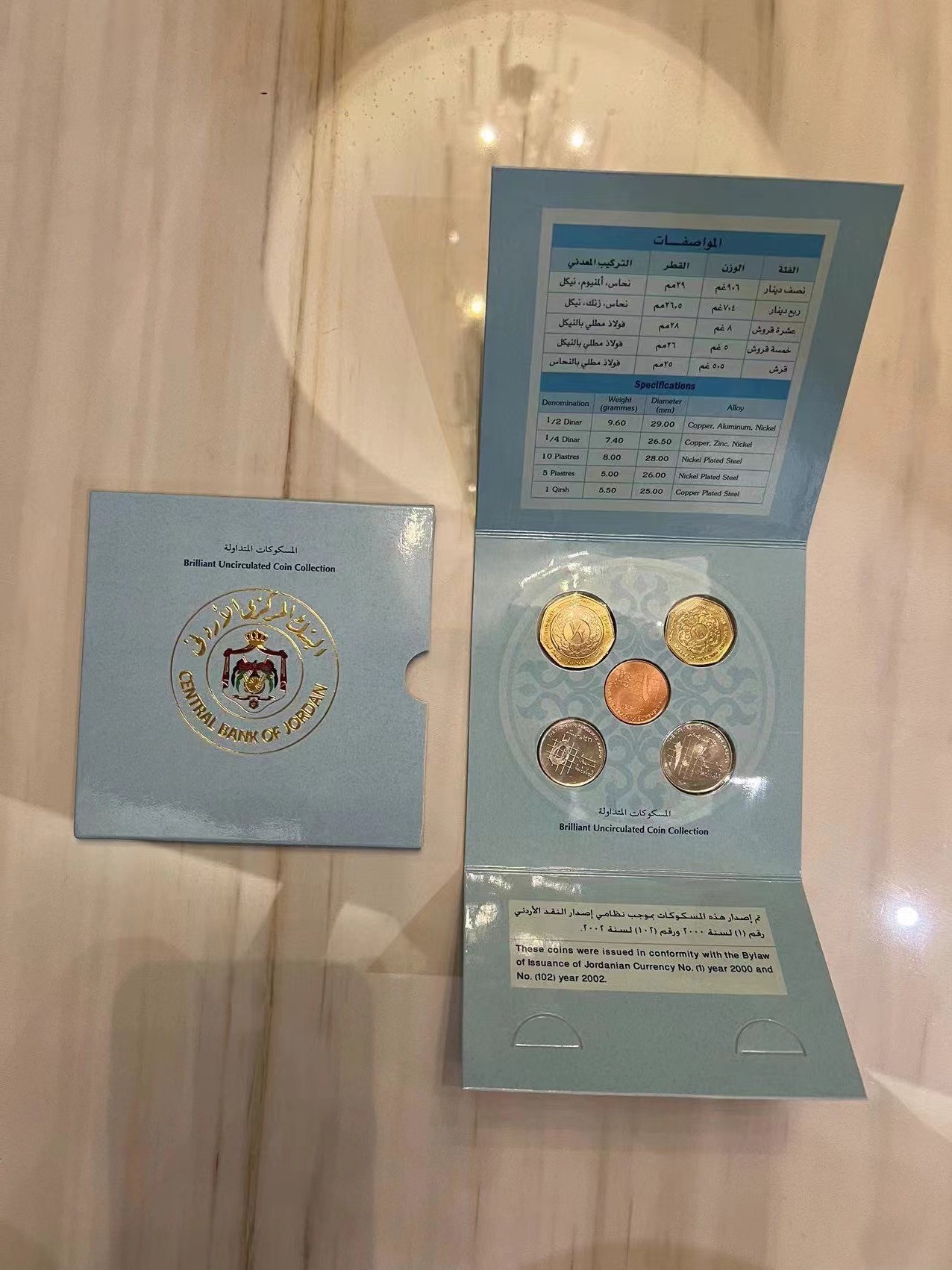 【币观天下】第2期钱币低佣金秒杀专场全场三件以上包邮 约旦2002年官方套币 原包装 稀少