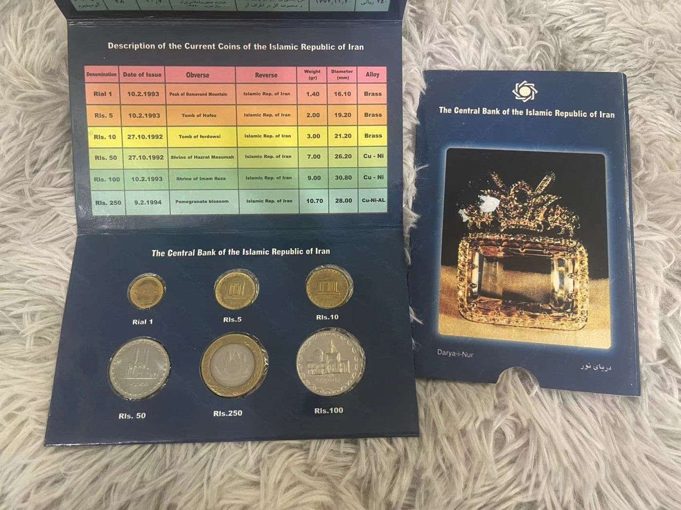 【币观天下】第2期钱币低佣金秒杀专场全场三件以上包邮 伊朗1994年官方卡装套币 原包装 
