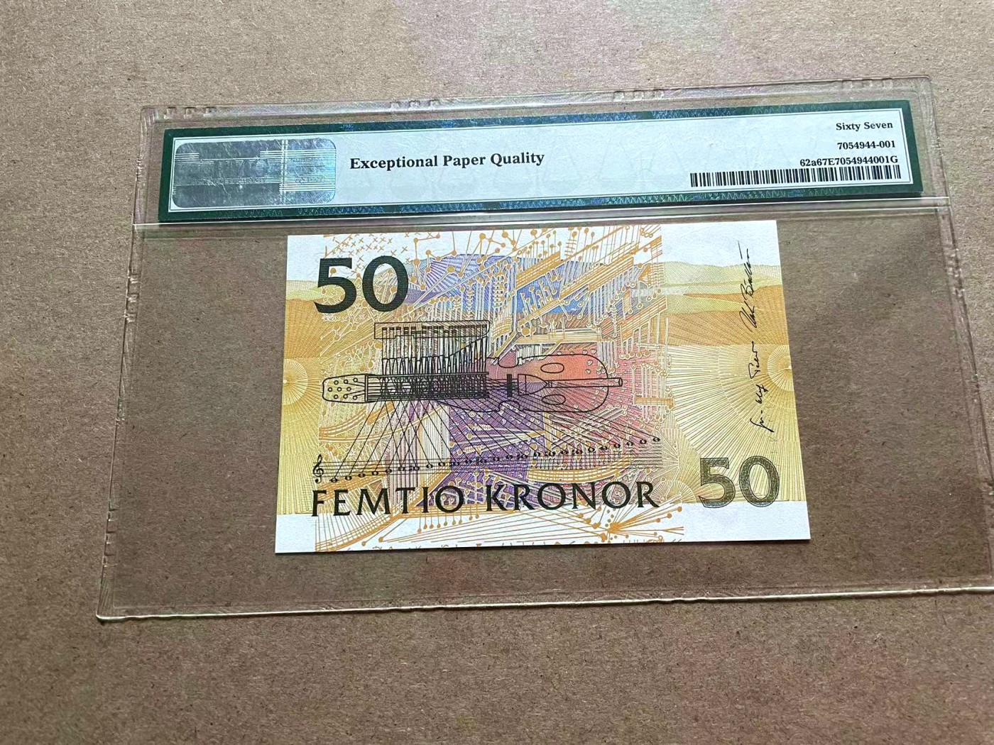 【Blue Auction】✨世界纸币精拍第415期——北欧&中欧专场 【a版】瑞典 1996-02年50克朗 PMG67EPQ 
