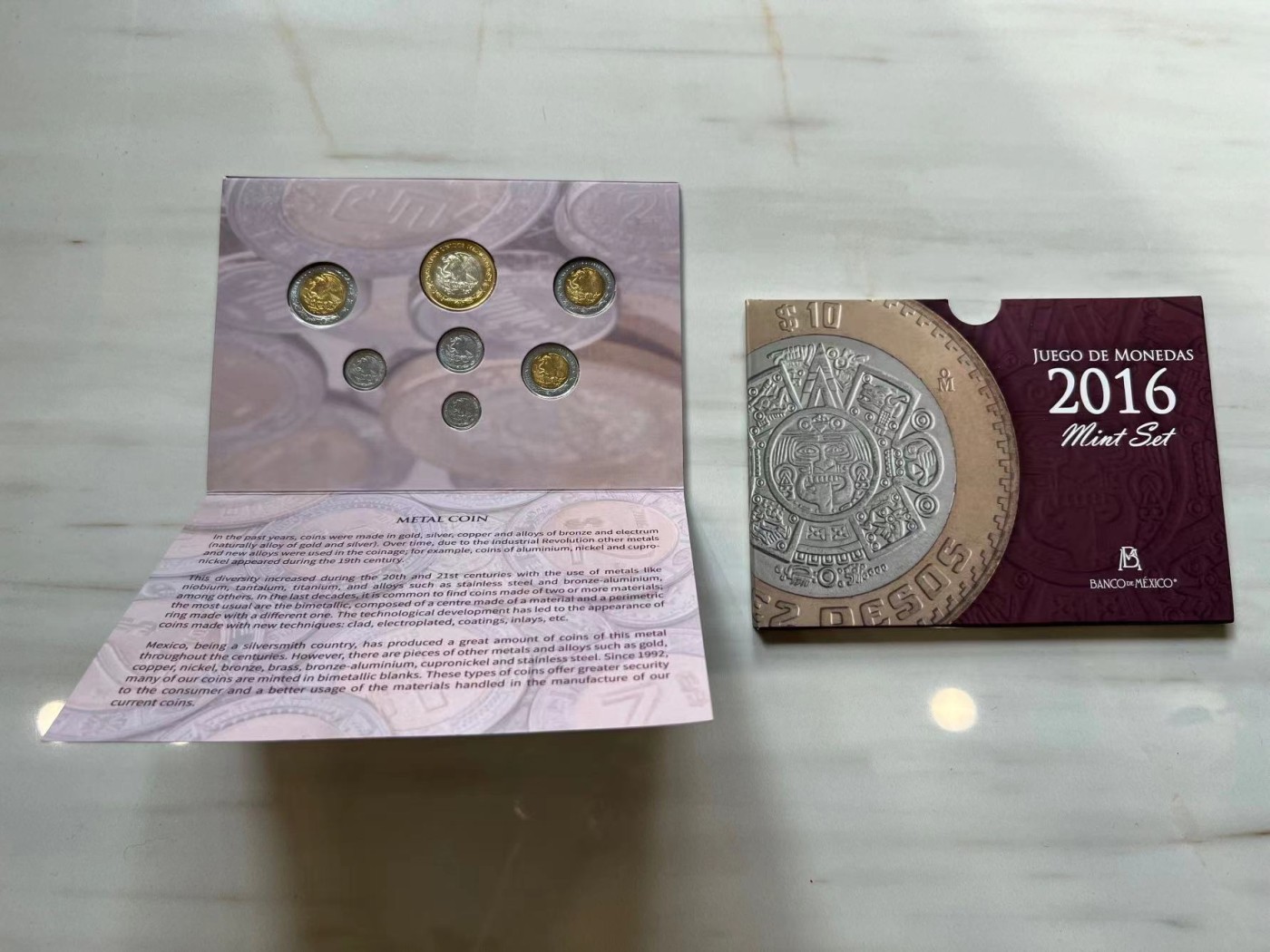 【币观天下】第2期钱币低佣金秒杀专场全场三件以上包邮 墨西哥2016年央行官方套币 含四枚双色币 稀少