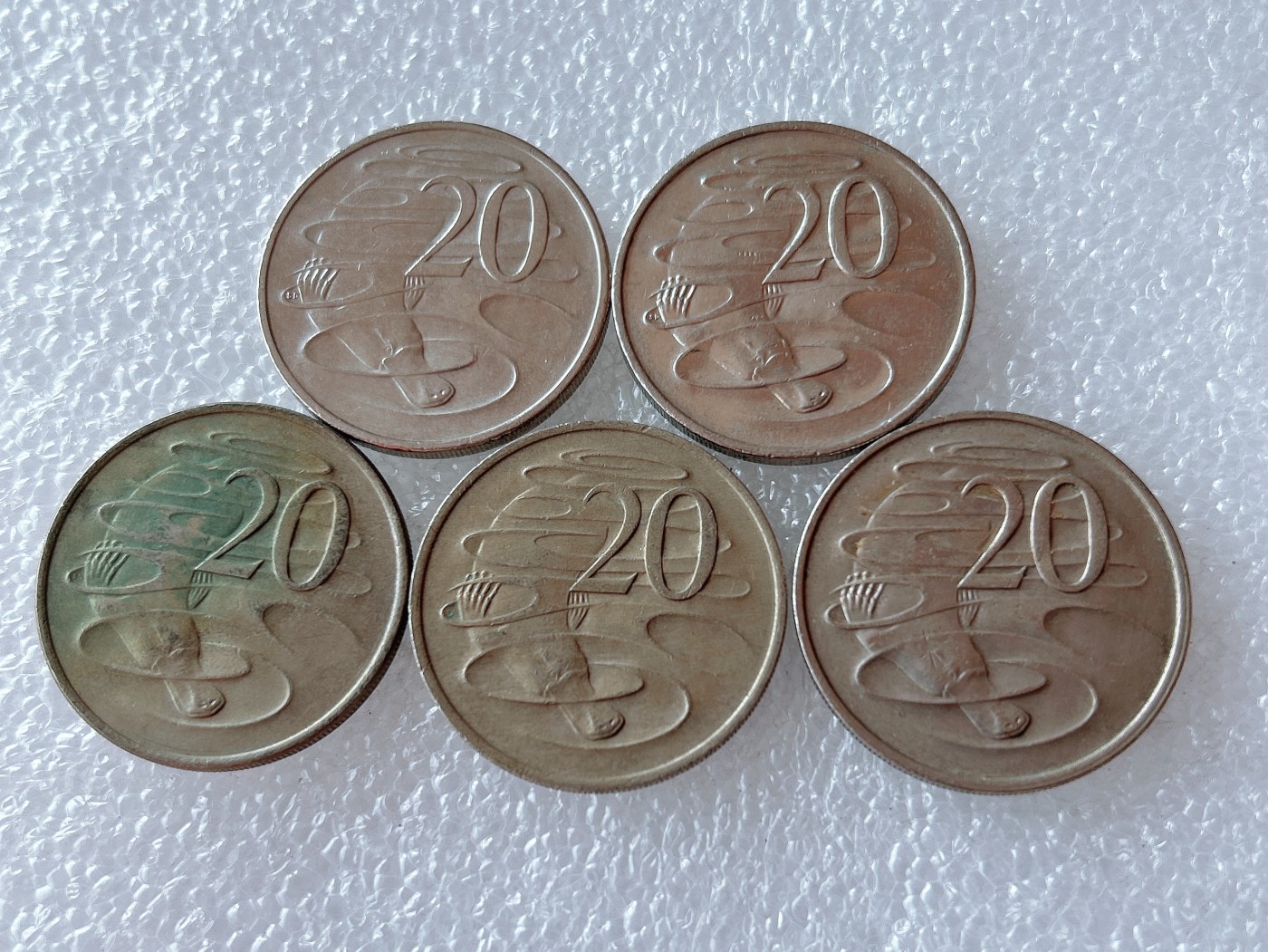 全场一元起拍 世界散币、银币专场 第53期 澳大利亚20分鸭嘴兽 三个头像版 5枚