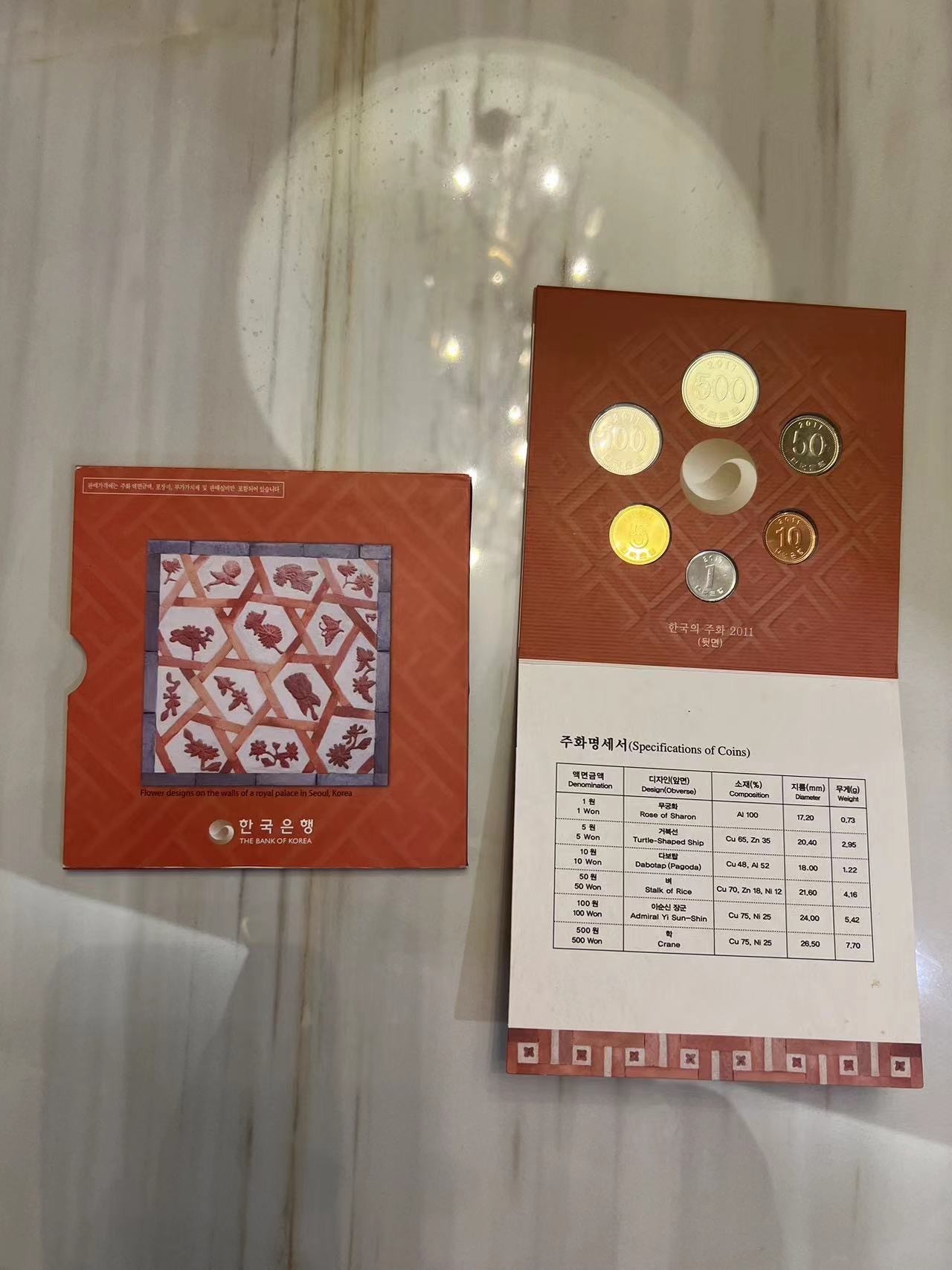 【币观天下】第2期钱币低佣金秒杀专场全场三件以上包邮 韩国2011年官方套币 原包装 稀少 