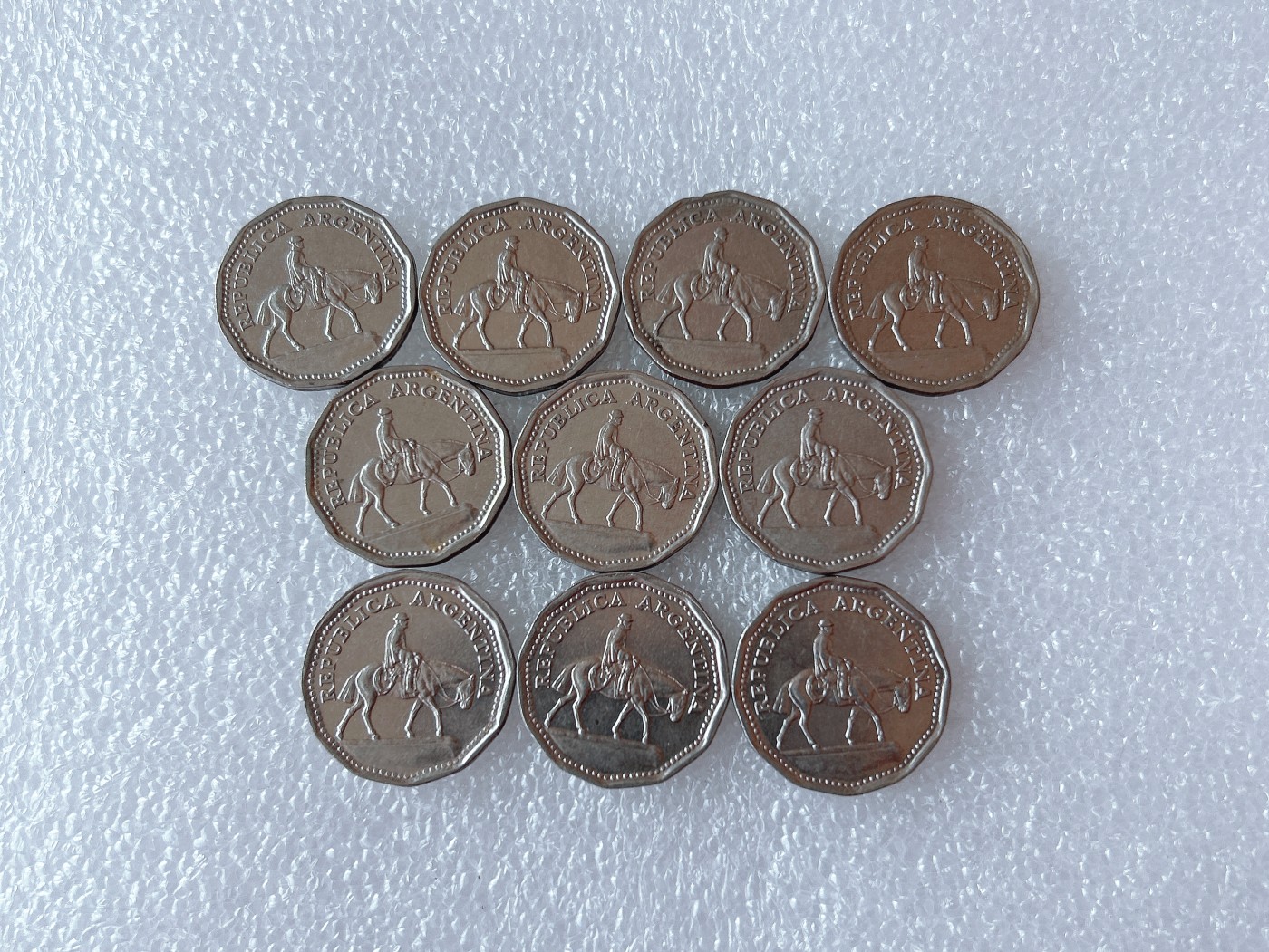 全场一元起拍 世界散币、银币专场 第53期 阿根廷60年代10比索镍币 10枚