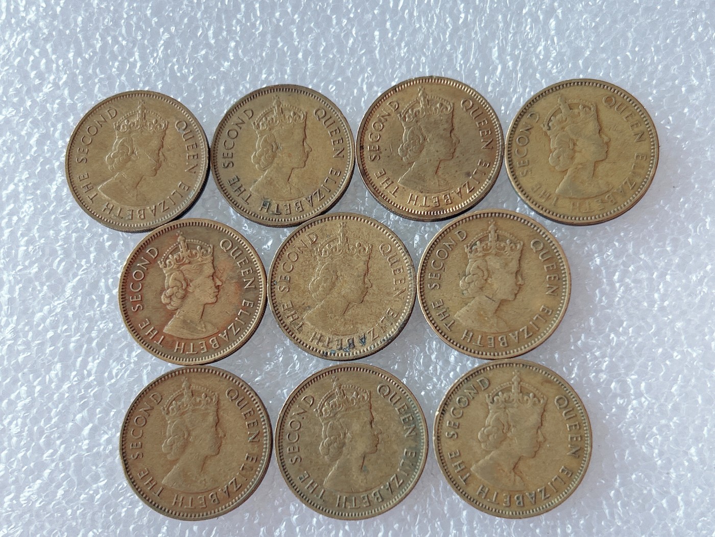 全场一元起拍 世界散币、银币专场 第53期 香港60年代一毫硬币 女王头像版 10枚