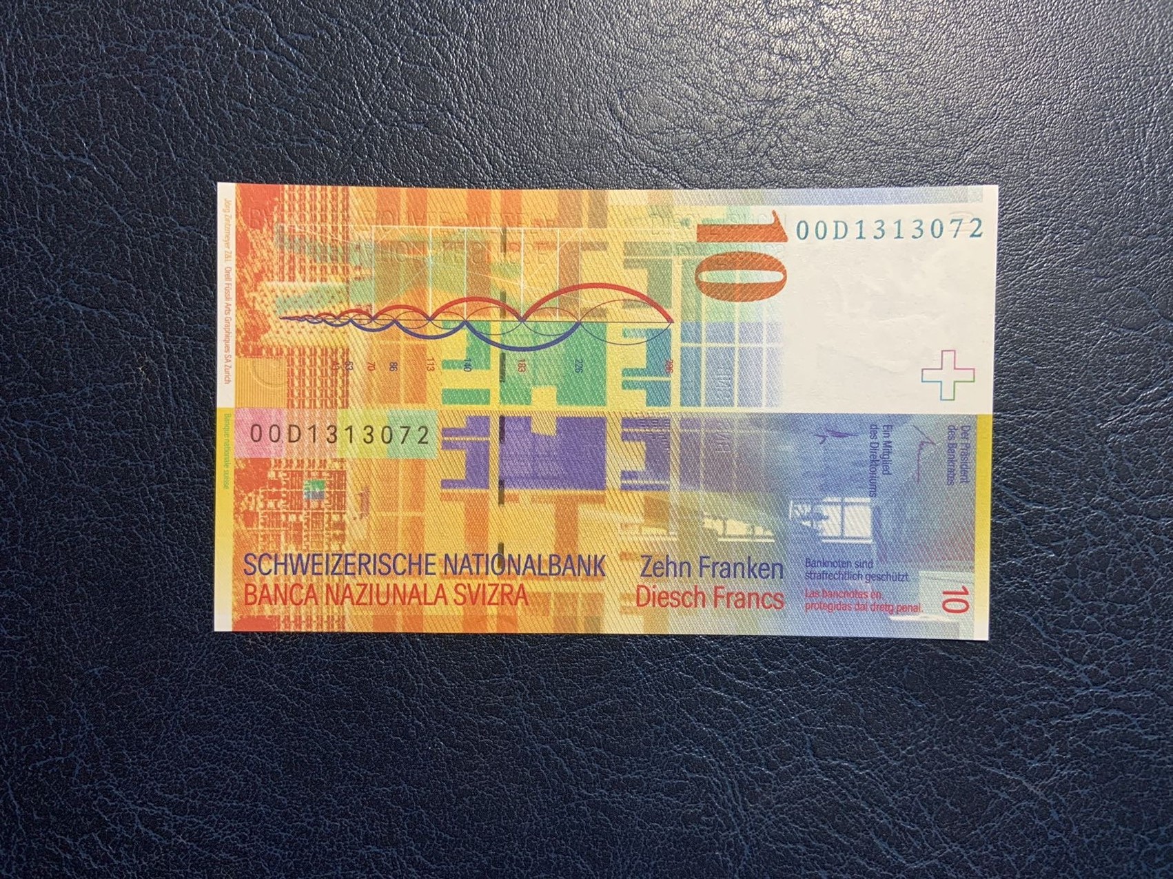 收藏联盟Quantum Auction 第316期拍卖  瑞士2000年10法郎 品相全新UNC 号码无4