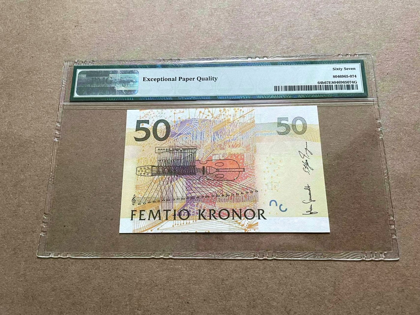 【Blue Auction】✨世界纸币精拍第415期——北欧&中欧专场 瑞典 2008年50克朗 PMG67EPQ 