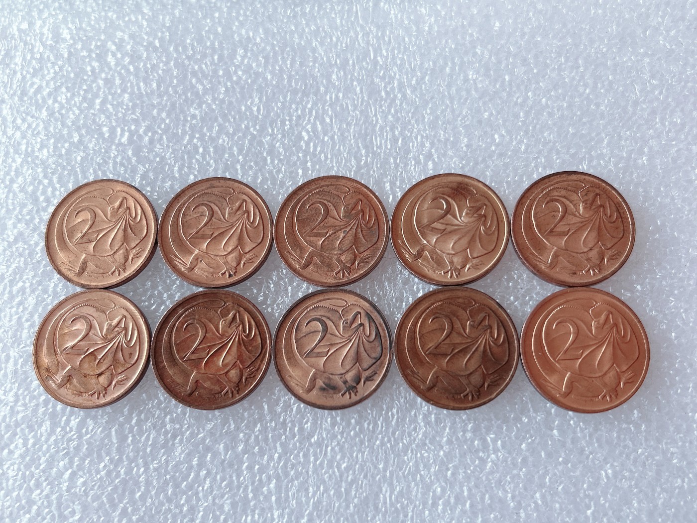 全场一元起拍 世界散币、银币专场 第53期 澳大利亚2分 伞蜥蜴斗篷蜥 10枚