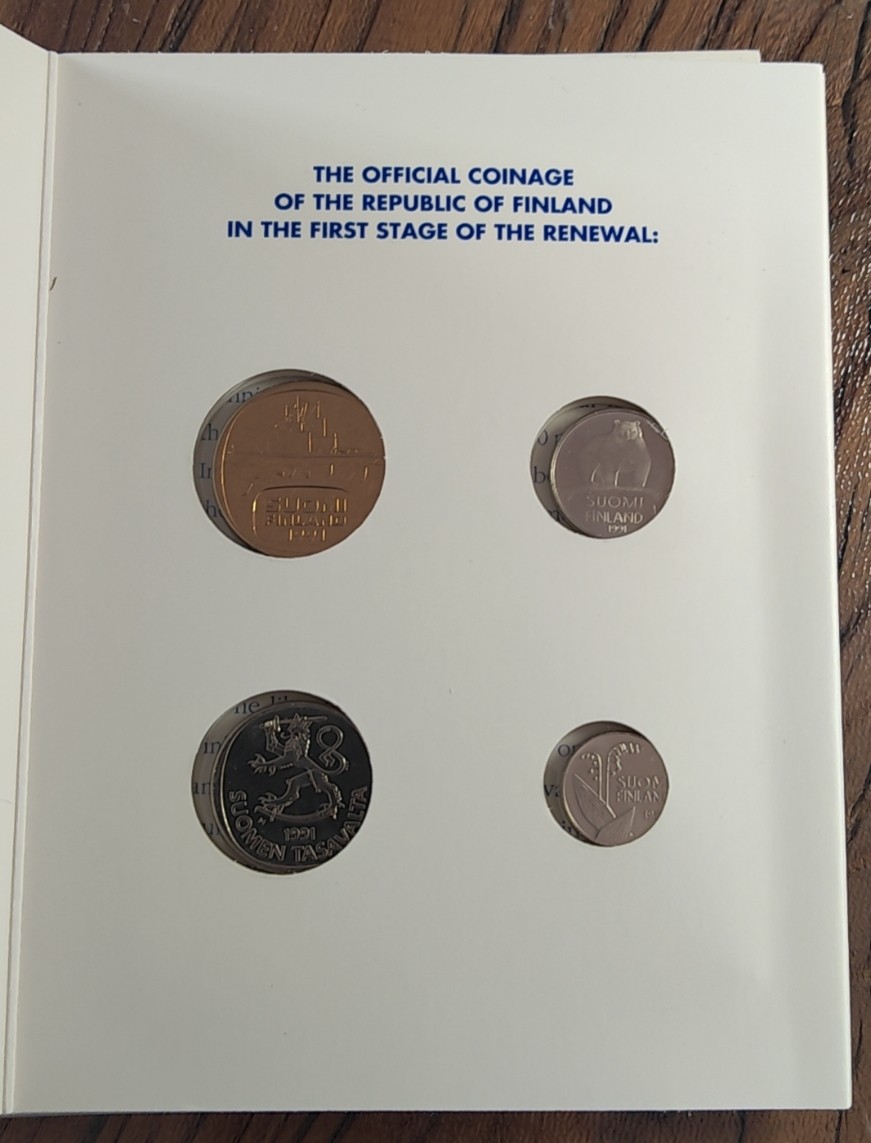 【币观天下】第2期钱币低佣金秒杀专场全场三件以上包邮 芬兰1991年官方ms套币