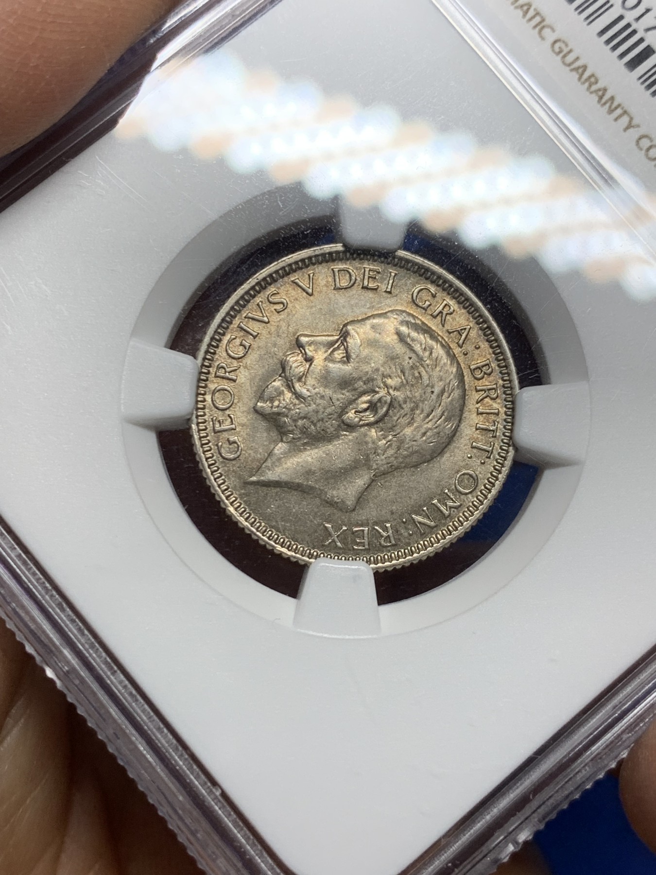 《竞宝斋》第232场-周日，周一 2场 (全场包邮) NGC MS64 英国1933年乔治五世1先令银币 亚军分