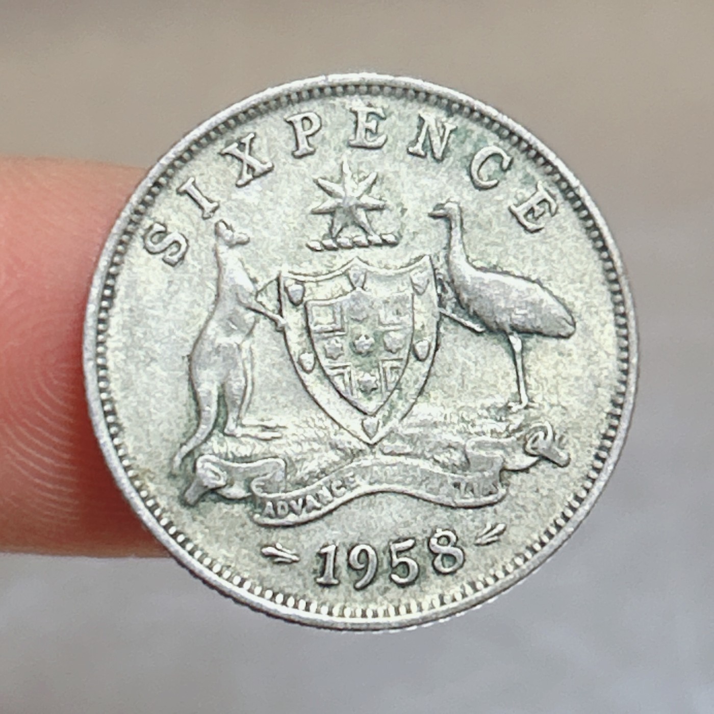 全场一元起拍 世界散币、银币专场 第53期 澳大利亚1958年6便士银币 伊丽莎白二世 2.8g