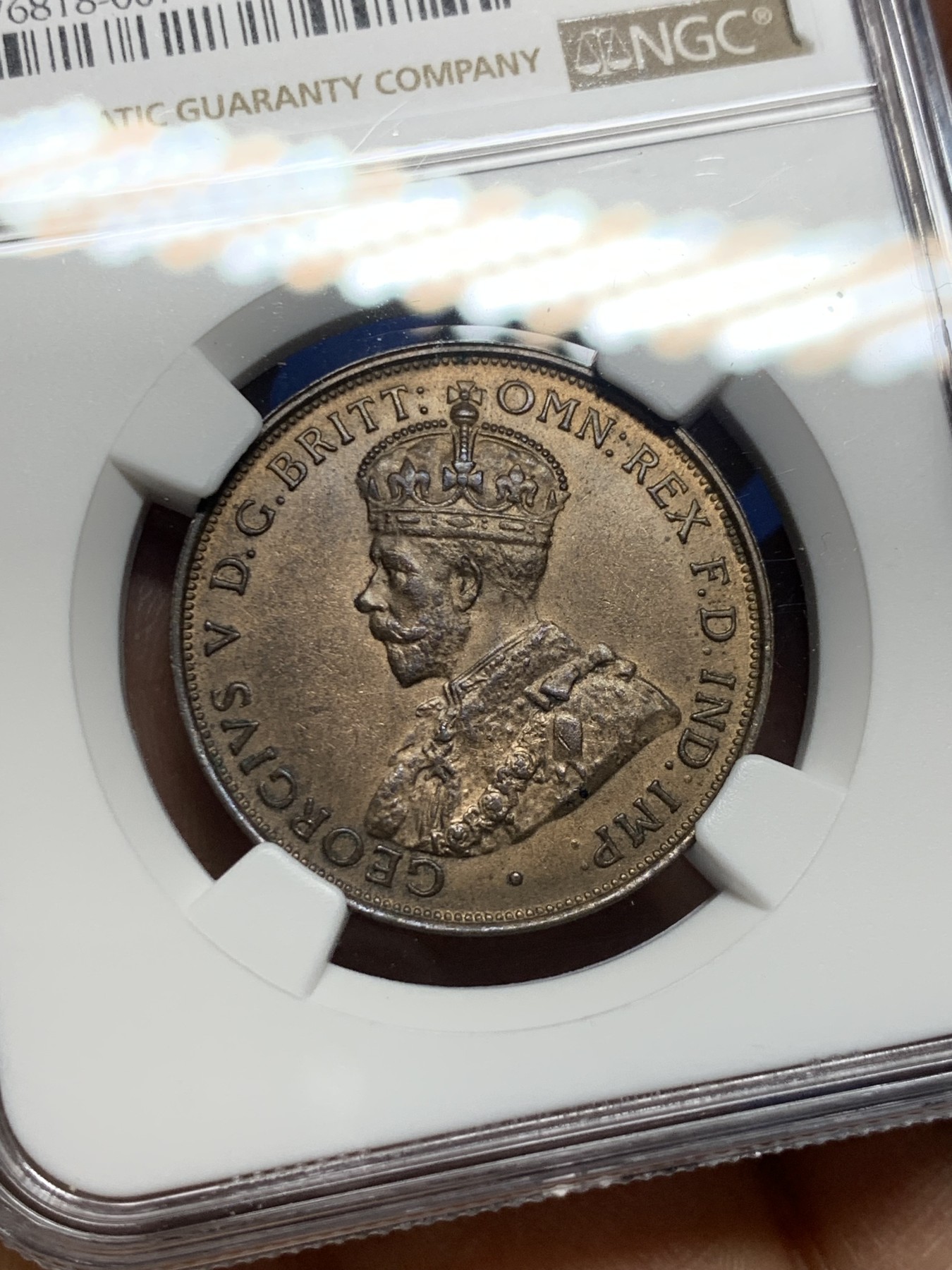 《竞宝斋》第232场-周日，周一 2场 (全场包邮) NGC MS63BN 英属泽西岛1923年乔治五世1/12先令铜币