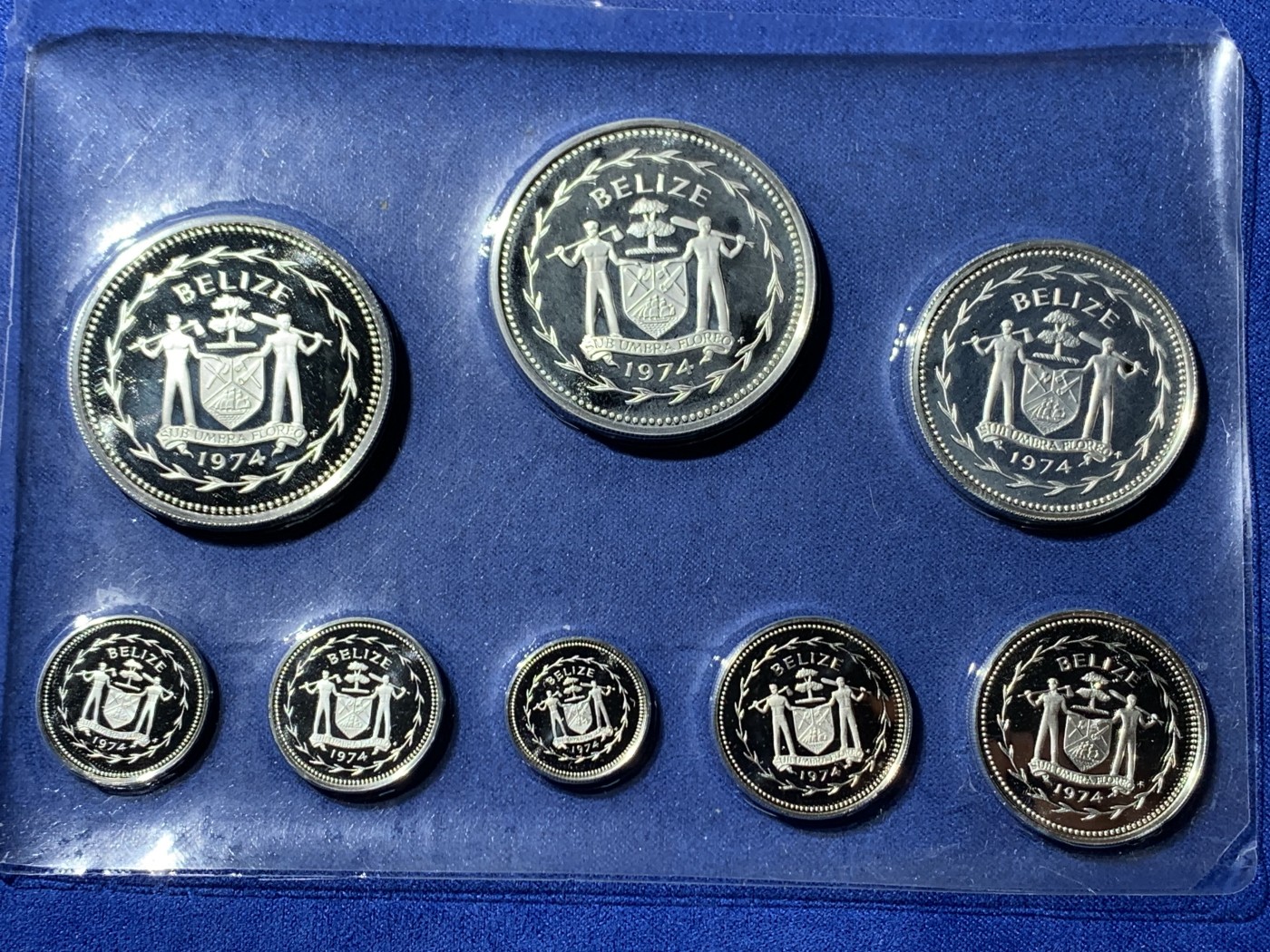 《竞宝斋》第232场-周日，周一 2场 (全场包邮) 伯利兹1974纯银套币