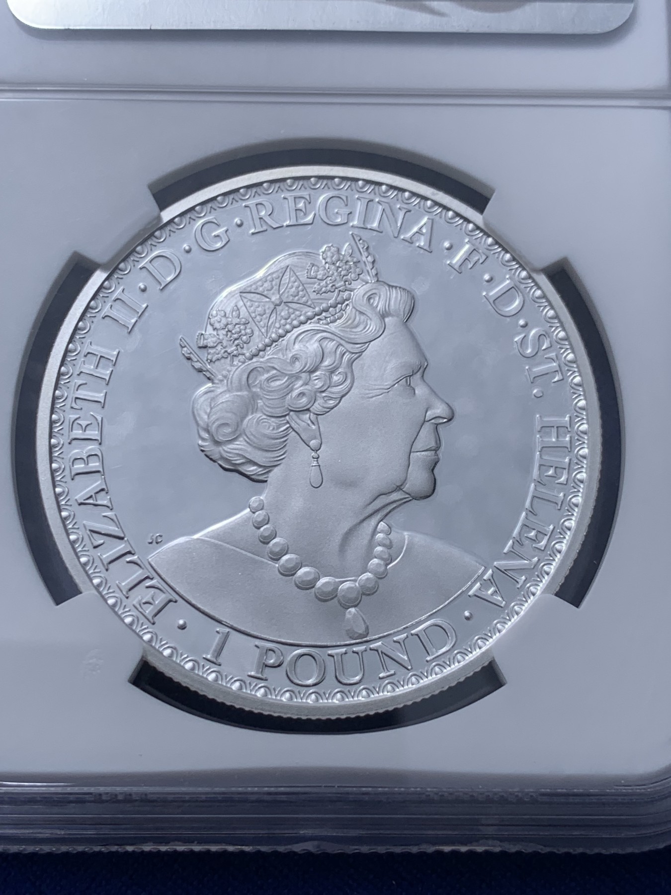 《竞宝斋》第232场-周日，周一 2场 (全场包邮) NGC-PF69UC 圣赫勒拿2021伟大雕刻-尤娜与狮子-1英镑 999银 发行量2000枚