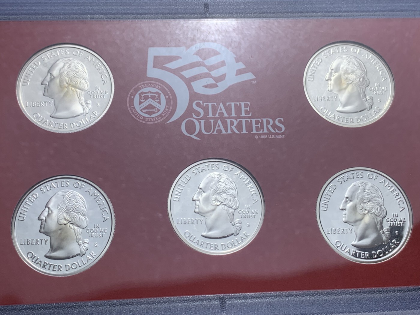 《竞宝斋》第232场-周日，周一 2场 (全场包邮) 2006年美国精制银币纪念币5枚套