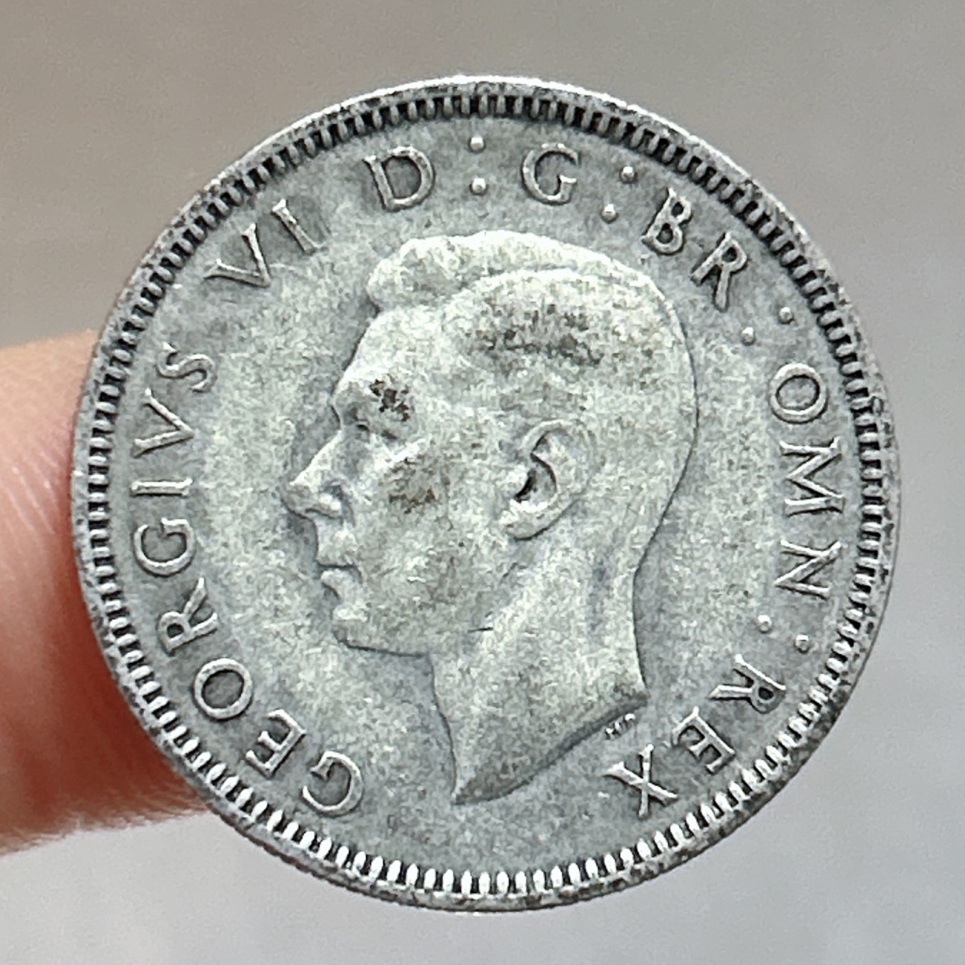 全场一元起拍 世界散币、银币专场 第53期 1945年英国乔治六世1先令狮子银币 重5.5g