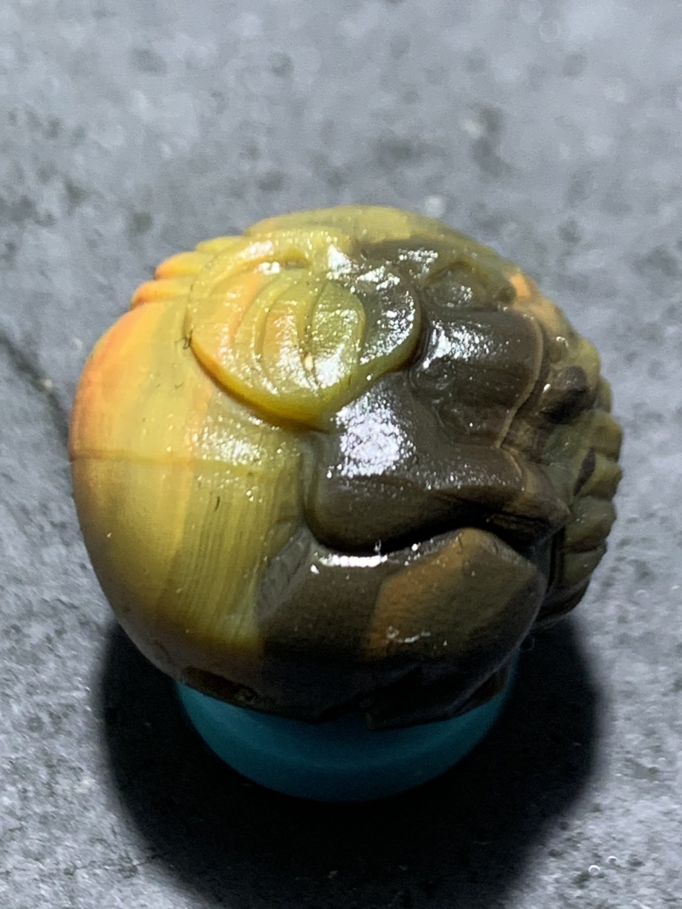精美战国红玛瑙手工雕刻吉象珠一个，(寓意，如意吉祥)