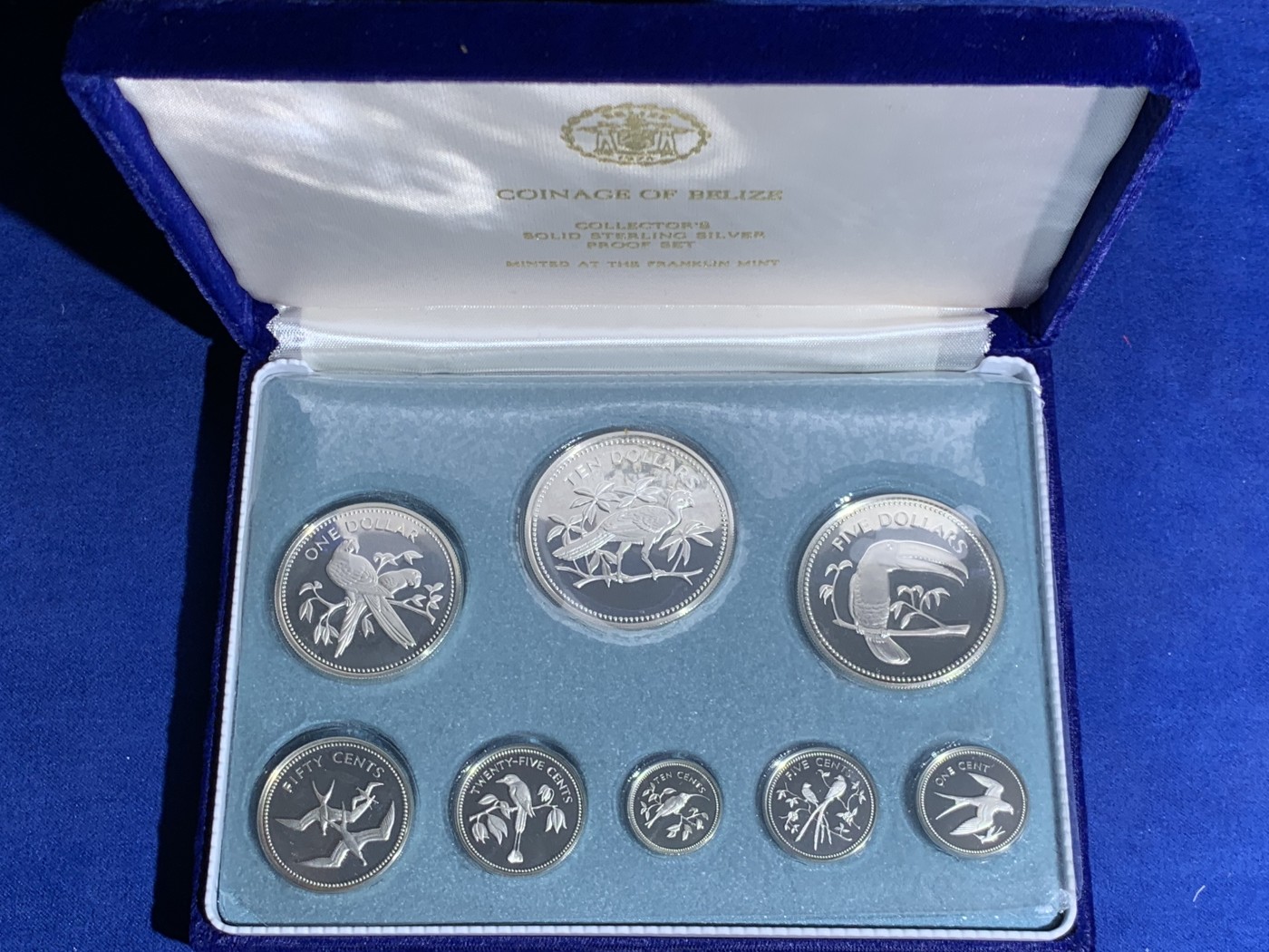 《竞宝斋》第232场-周日，周一 2场 (全场包邮) 伯利兹1974纯银套币