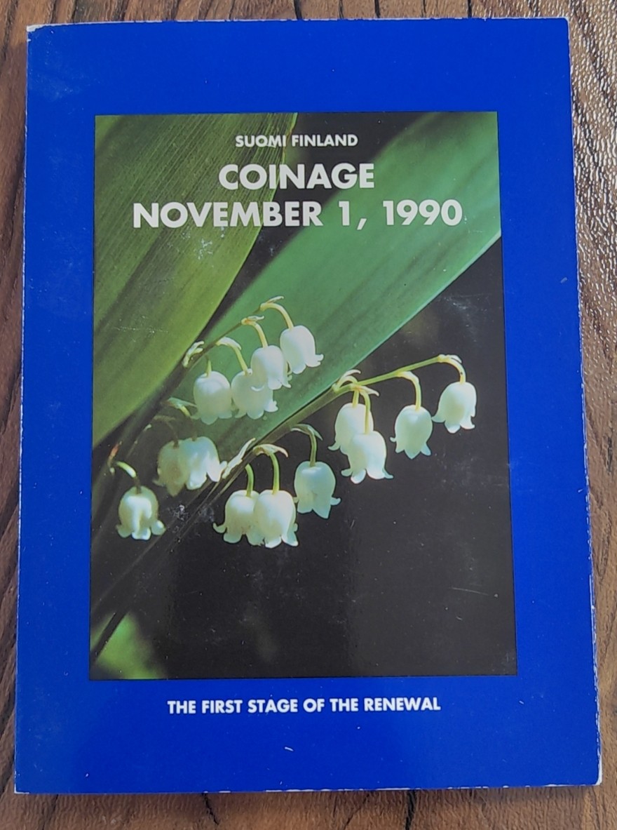 【币观天下】第2期钱币低佣金秒杀专场全场三件以上包邮 芬兰1990年官方ms套币（有开胶，回去自己粘一下就好）