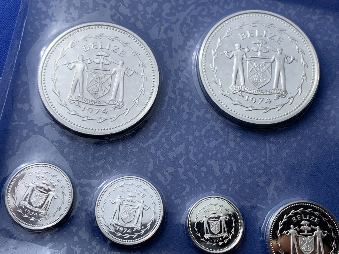 《竞宝斋》第232场-周日，周一 2场 (全场包邮) 伯利兹1974纯银套币