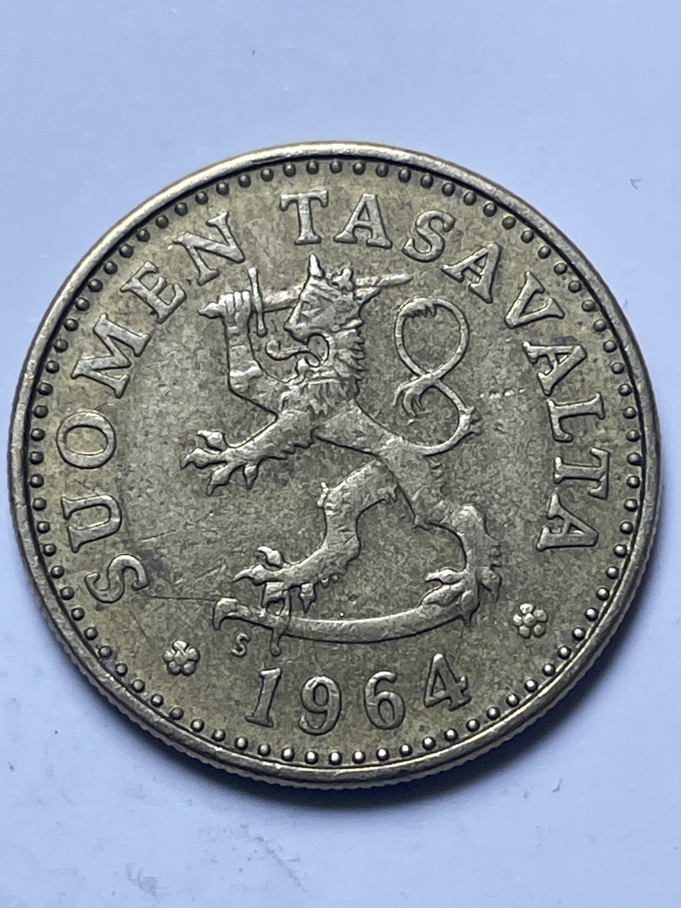 神仙姐姐散币好品专场第十三期（无佣金满邮自动发出 1964 年芬兰 10 盆尼