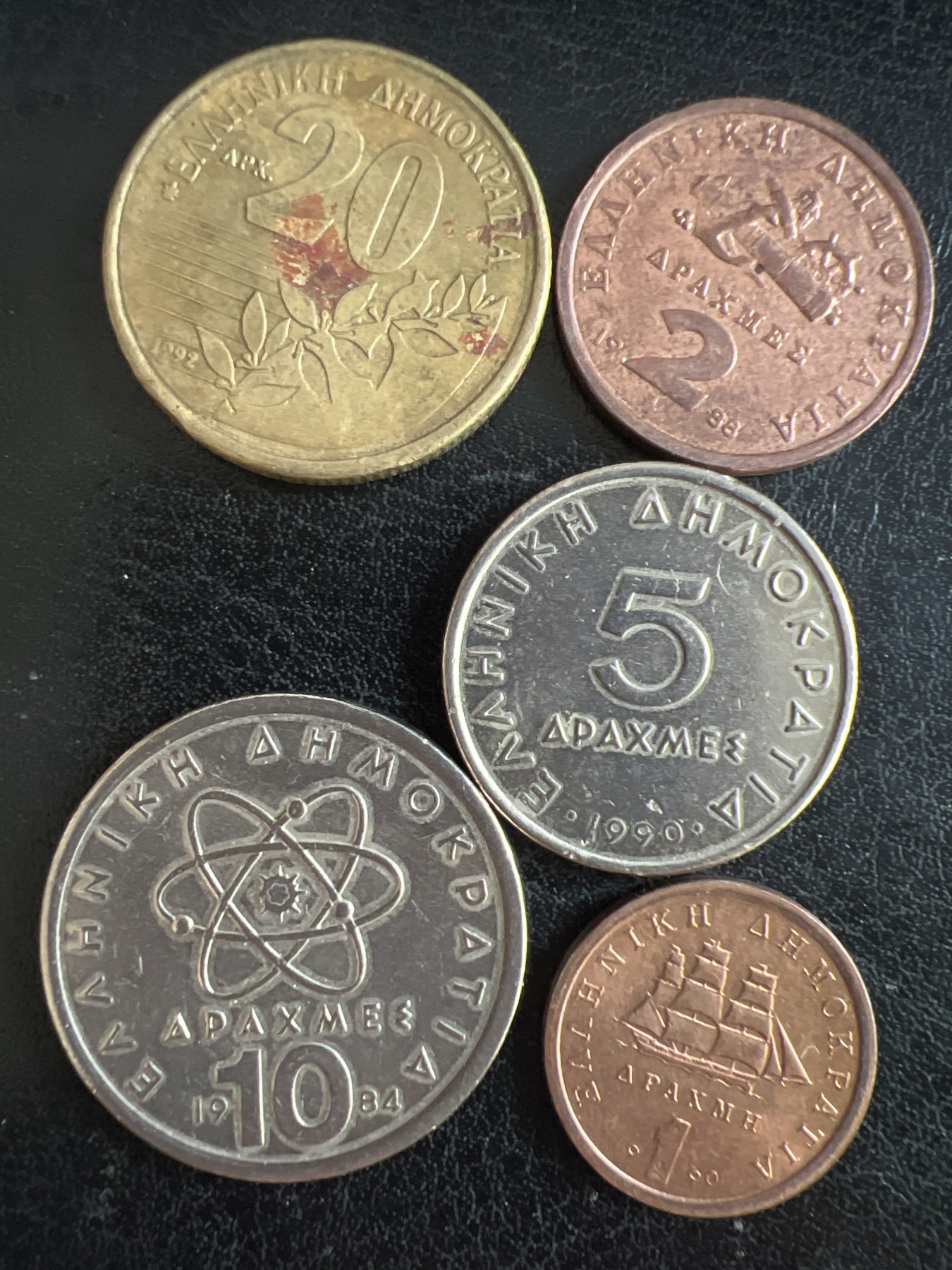 第501期 硬币币专场 （无押金，捡漏，全场50包邮，偏远地区除外，接收代拍业务） 希腊硬币五枚