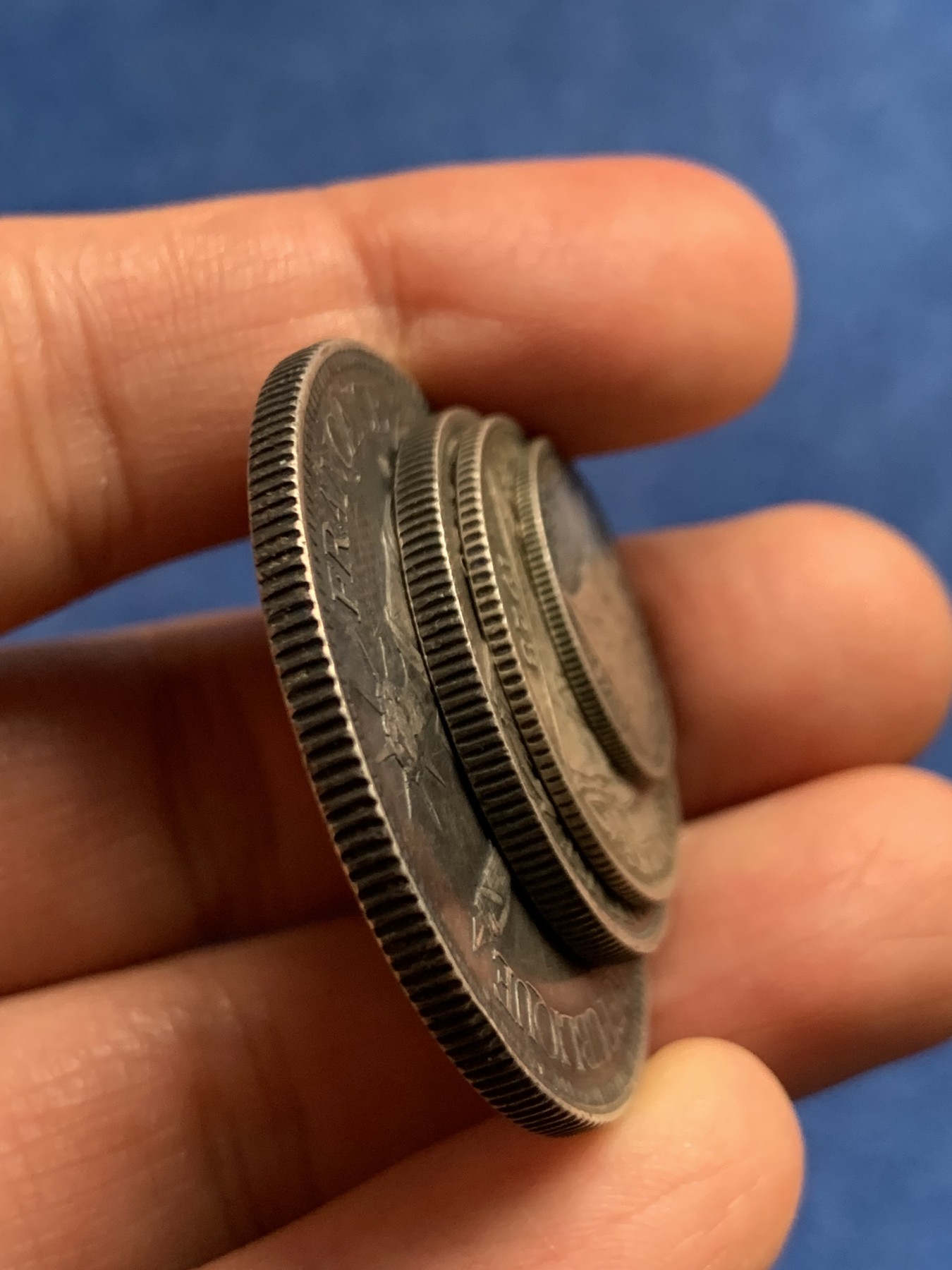 《竞宝斋》第232场-周日，周一 2场 (全场包邮) 4枚一套 法属印支1928年坐洋银币1皮亚斯特+20分+10分(1928年为五珍之一)+1936年50分