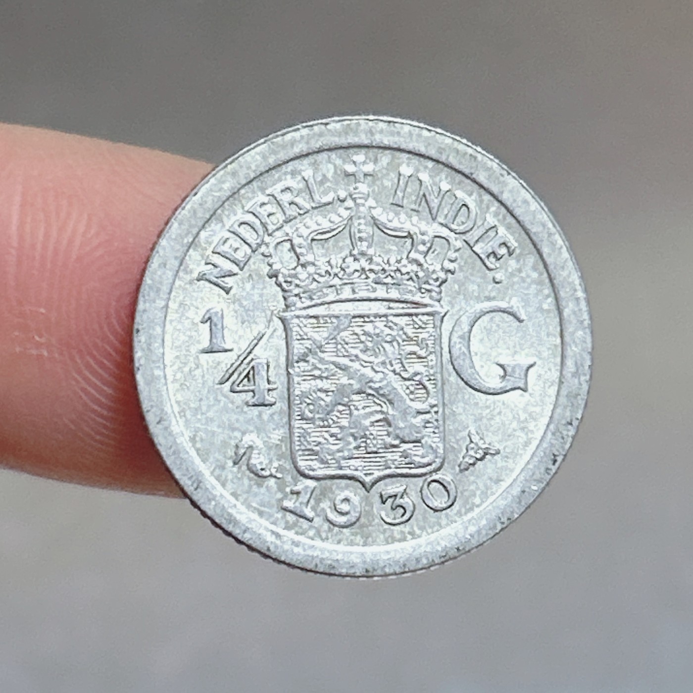 全场一元起拍 世界散币、银币专场 第53期 1930年荷属东印度1/4盾银币 3.4g