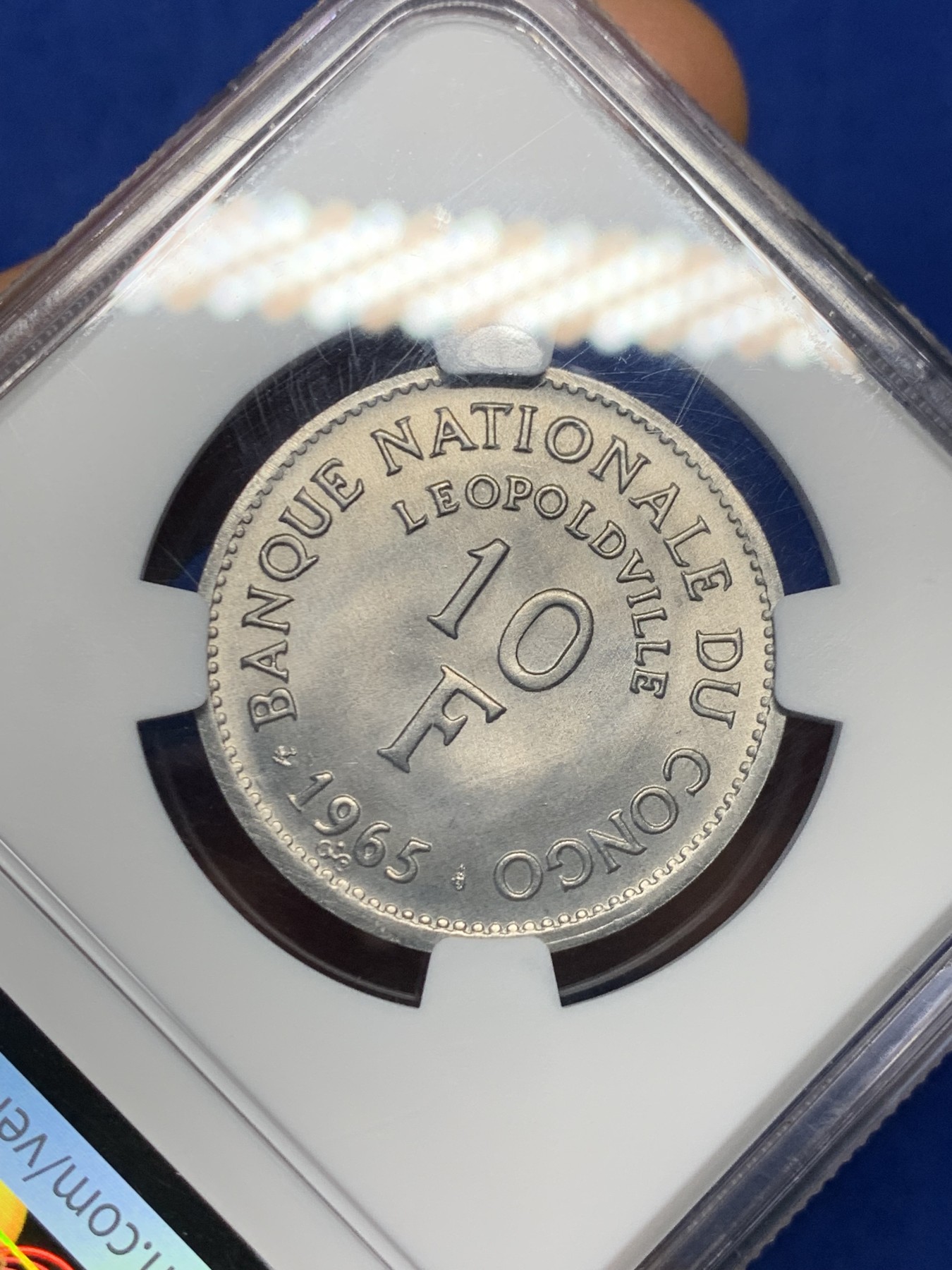 《竞宝斋》第232场-周日，周一 2场 (全场包邮) NGC  MS67 刚果 1965年10法郎   冠军分  稀少高分