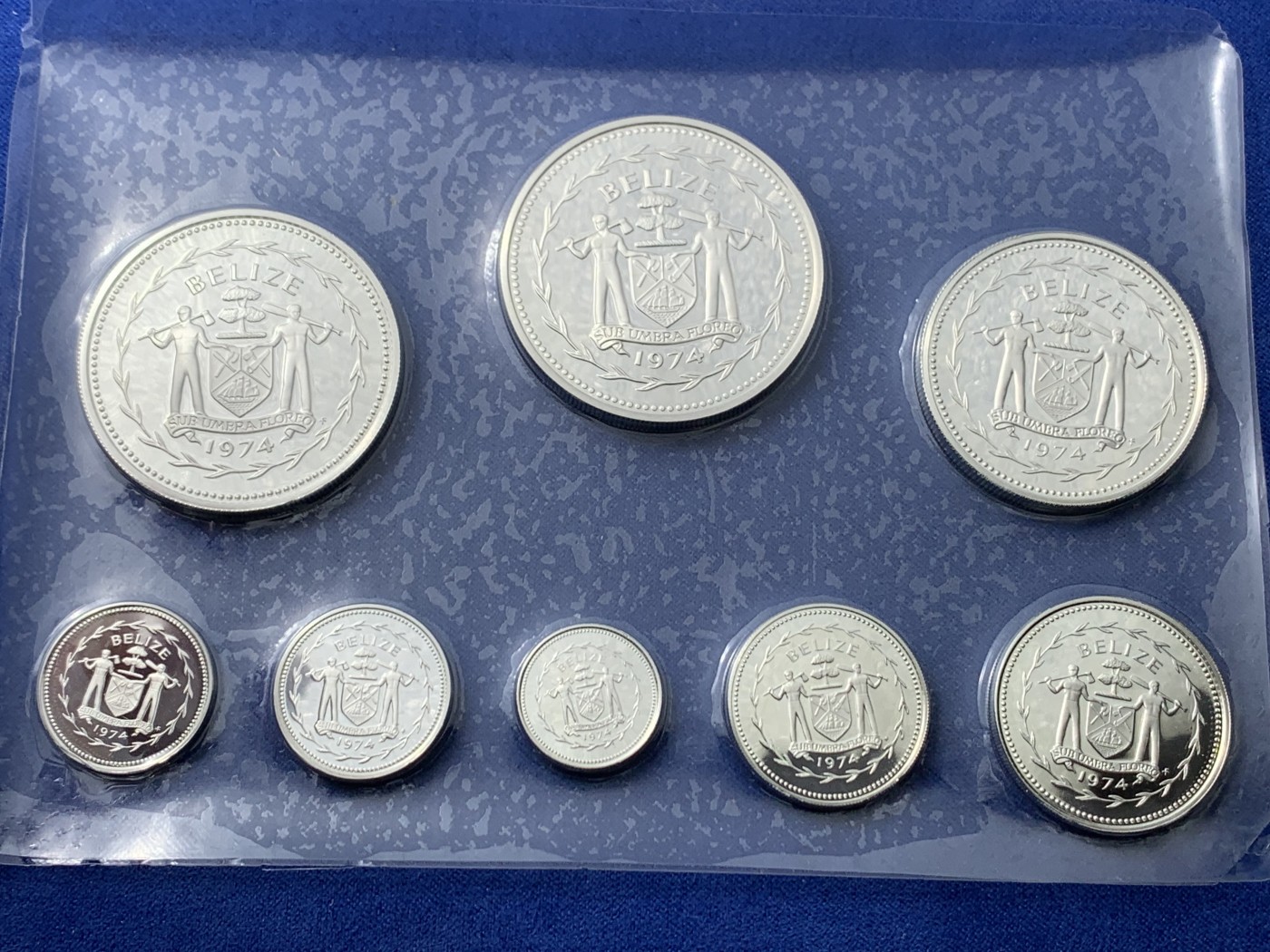 《竞宝斋》第232场-周日，周一 2场 (全场包邮) 伯利兹1974纯银套币