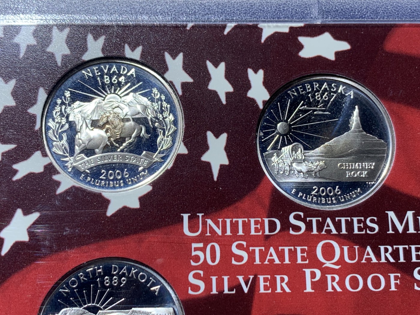 《竞宝斋》第232场-周日，周一 2场 (全场包邮) 2006年美国精制银币纪念币5枚套