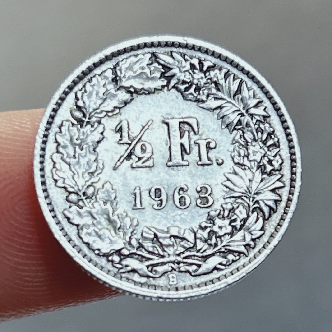 全场一元起拍 世界散币、银币专场 第53期 瑞士1963年1/2法郎银币 海尔维蒂亚守护神 2.5g