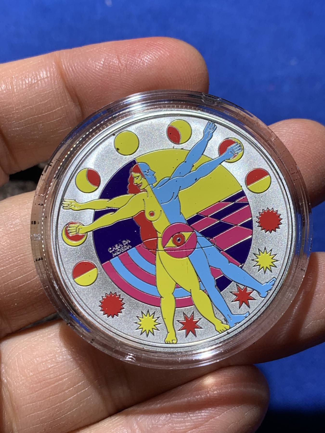 《竞宝斋》第232场-周日，周一 2场 (全场包邮) 葡萄牙2022年阿卡柯里昂10欧彩色精制纪念银币-10欧 925银 27g 40mm 带盒证 发行量4000枚