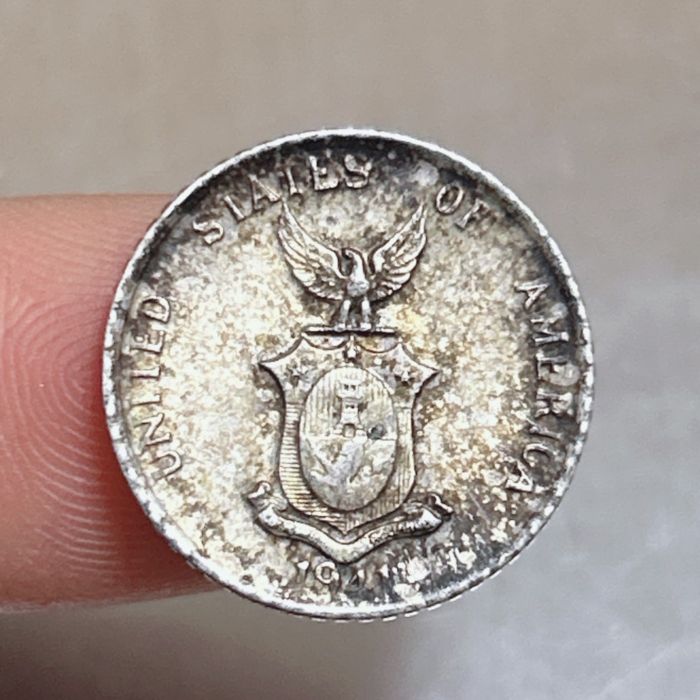 全场一元起拍 世界散币、银币专场 第53期 美属菲律宾1941年打铁少女10分银币 2g