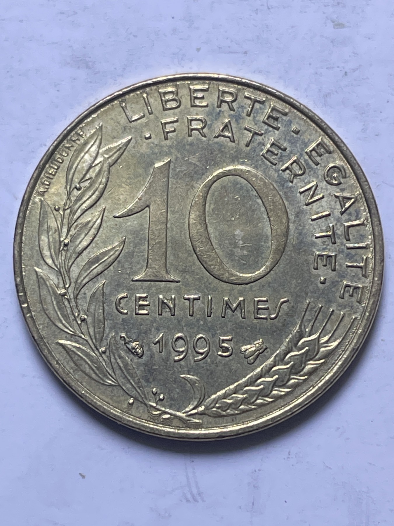 神仙姐姐散币好品专场第十三期（无佣金满邮自动发出 1995 年法国女神 10 分黄铜纪念币