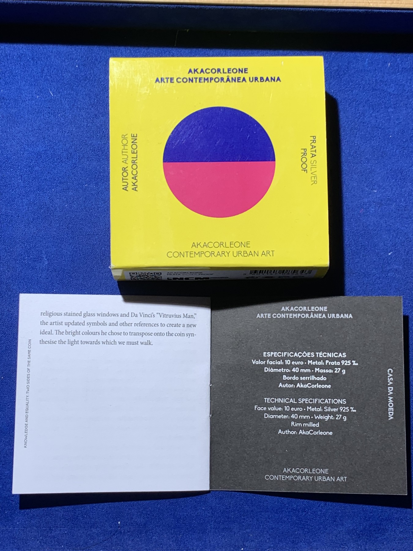 《竞宝斋》第232场-周日，周一 2场 (全场包邮) 葡萄牙2022年阿卡柯里昂10欧彩色精制纪念银币-10欧 925银 27g 40mm 带盒证 发行量4000枚
