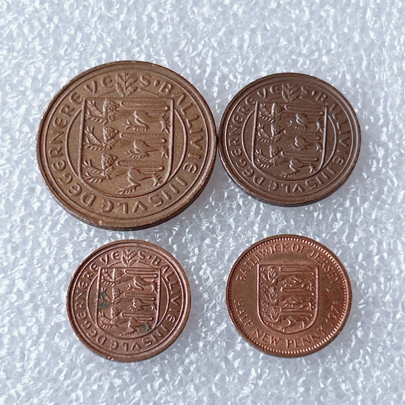 全场一元起拍 世界散币、银币专场 第53期 根西岛70年代硬币 4枚