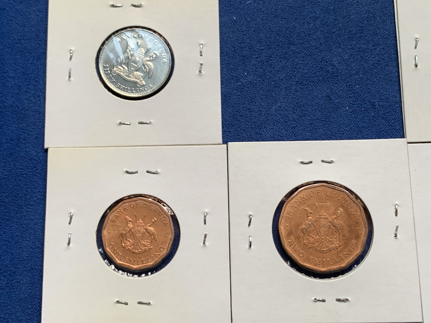 《竞宝斋》第232场-周日，周一 2场 (全场包邮) 8枚一组 乌干达1987年清年份套币4枚+1998年清年份套币4枚