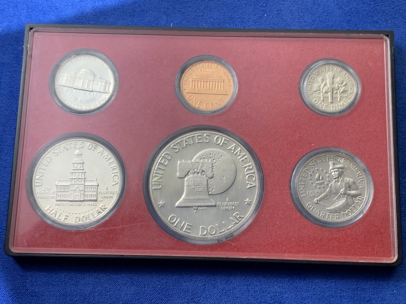 《竞宝斋》第232场-周日，周一 2场 (全场包邮) 1976年美国建国200周年精制币套币