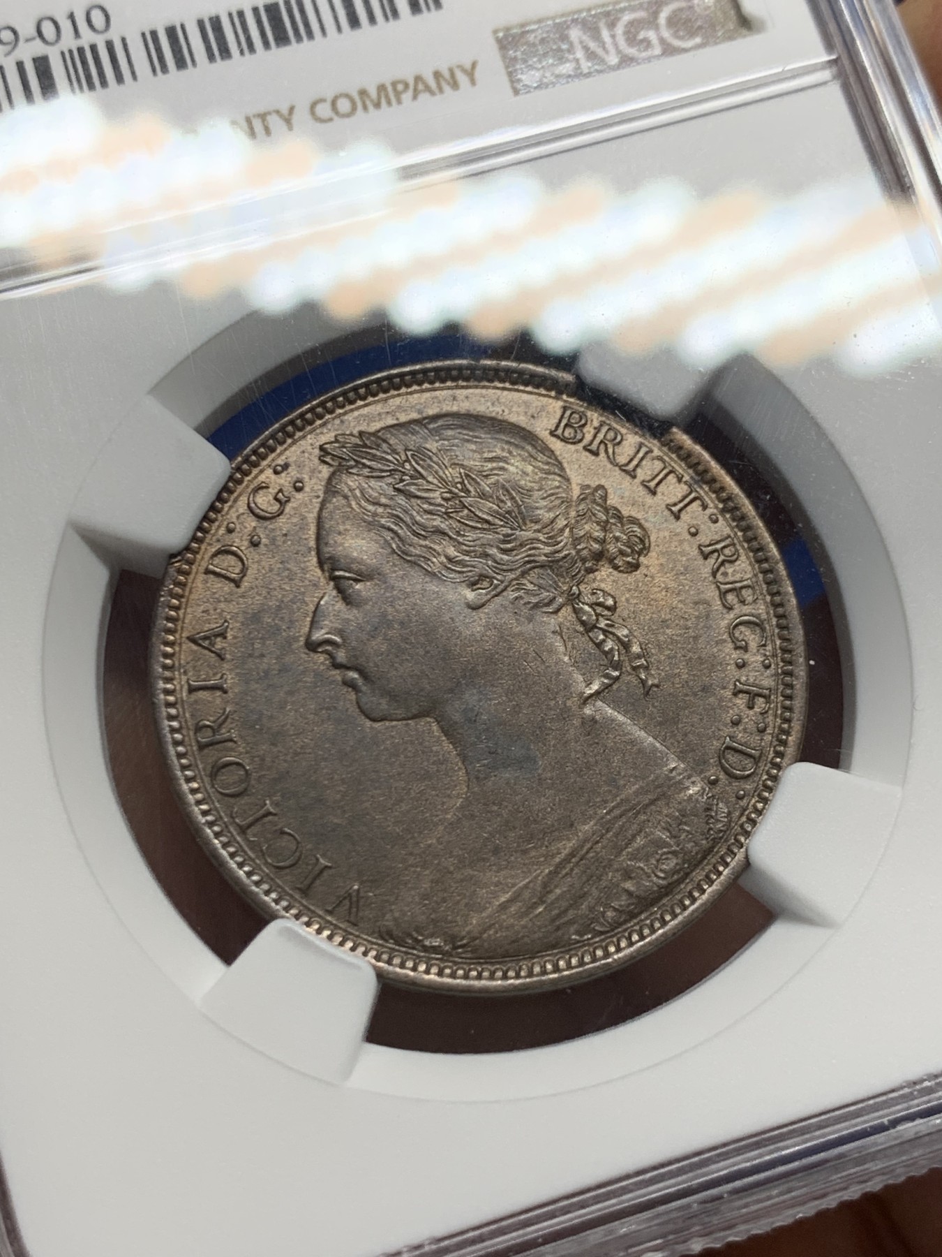 《竞宝斋》第232场-周日，周一 2场 (全场包邮) NGC MS62BN 英国1883年维多利亚1便士